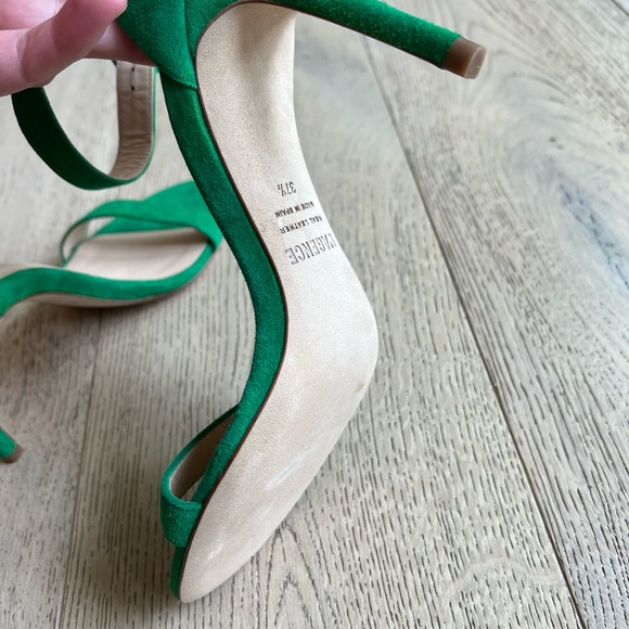 L’AGENCE Green Real Leather and Velvet Heels NWOT - Picture 11 of 11